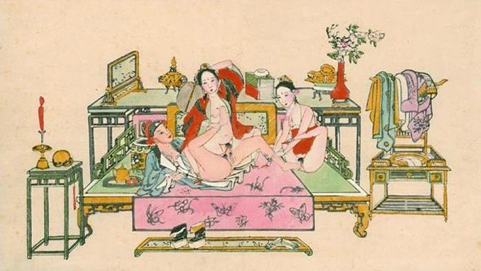 Pintura Ming – Sexo en Grupo – Hombre y Mujeres