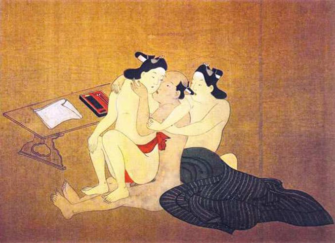 Shunga - Trío Homosexual - Miyagawa Choshun