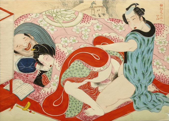 Shunga – Adulterio con Marido Presente  Trío
